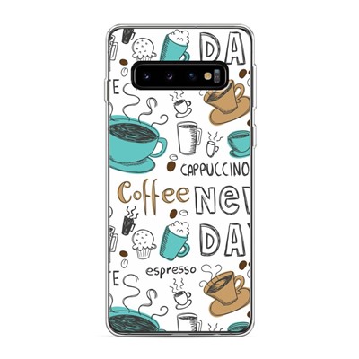 Силиконовый чехол Coffee new day на Samsung Galaxy S10