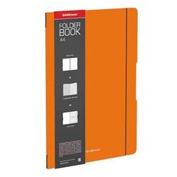Тетрадь А4  48л клетка пластиковая обложка съемная "FolderBook Neon" оранжевая 56106 ErichKrause