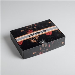 Коробка складная «Цветы», 21 × 15 × 5 см