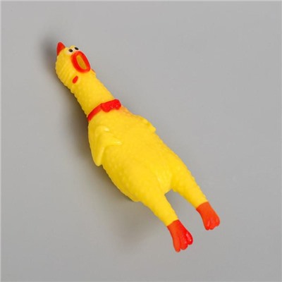 Игрушка пищалка «Курица», 16 см, в лапах