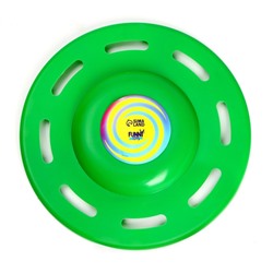 Летающая тарелка «Фигурная» 20 см, цвет зелёный 7870299