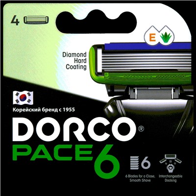 Станок для бритья DORCO PACE-6 (+ 6 кассет), система с 6 лезвиями, SXA1002pr ВЫГОДА 25%