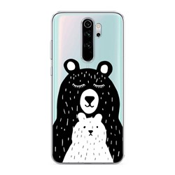 Силиконовый чехол Медвежья семья на Xiaomi Redmi Note 8 Pro