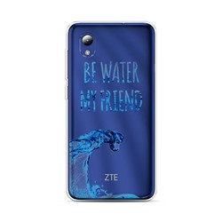 Силиконовый чехол Be water my friend волны на ZTE Blade A31 Lite