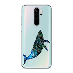 Силиконовый чехол Кит и море на Xiaomi Redmi Note 8 Pro