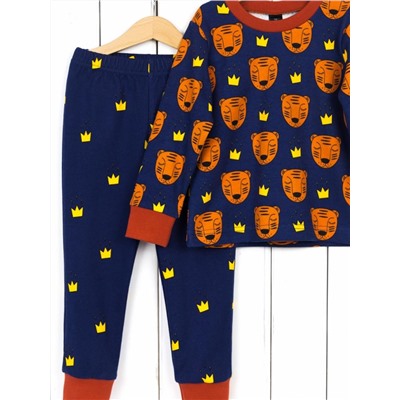 Пижама для мальчика Baby Boom КС14/4-И Тигры + короны терра