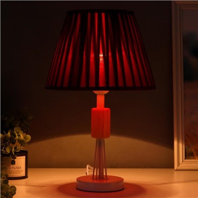 Настольная лампа Hodum, 1х40Вт Е27, цвет бордо