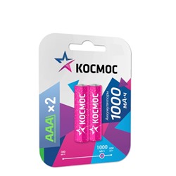 Аккум. Космос R03 1000mah BL2 1шт