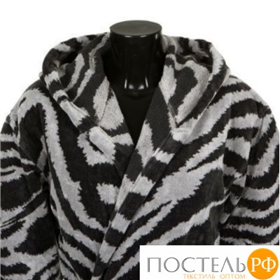 ROBERTO CAVALLI ХАЛАТ L/XL ZEBRA шалька 005 nero 100 х/б