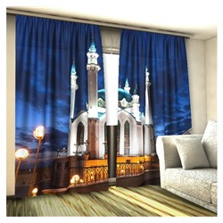 Фототюль 3D Мечеть в Ночи (вуаль)