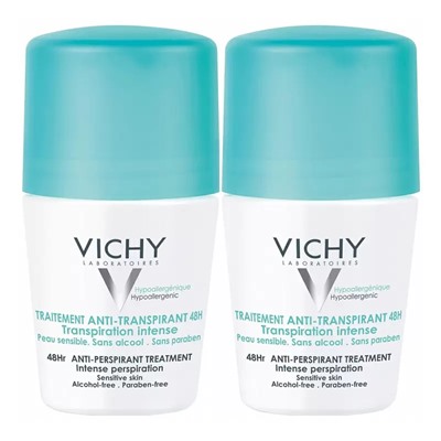 Vichy Deodorant - Дезодорант 48 ч против избыточного потоотделения 2*50 мл