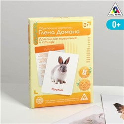 Обучающие карточки по методике Глена Домана «Домашние животные и птицы», 12 карт, А6, в коробке