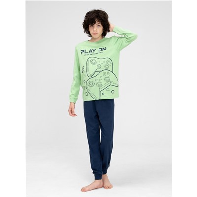 Пижама для мальчика Cherubino CWJB 50143 37 Зеленый