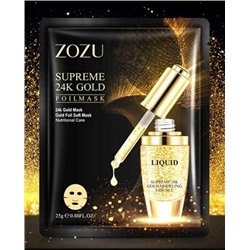 Тканевая лифтинг маска 24К Gold с гиалуроновой кислотой ZOZU