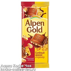 шоколад Альпен Голд солёный арахис и крекер 90 г.