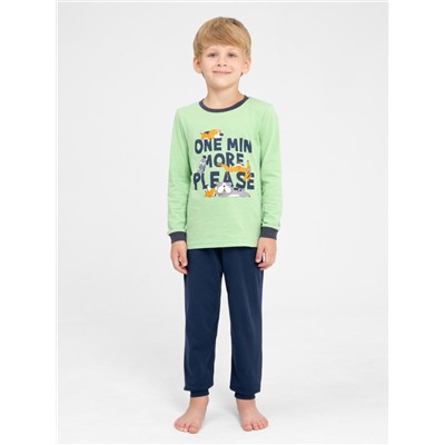 Пижама для мальчика Cherubino CWKB 50136-37 Зеленый