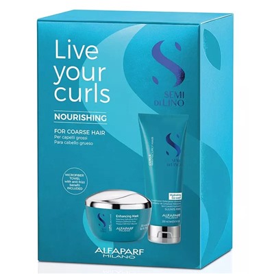 Подарочный набор Curly-Kit Live Your Curls Nourishing: кондиционер 200 мл + маска 200 мл + полотенце