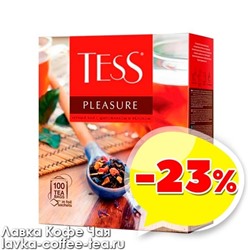 чай Tess "Pleasure" чёрный с шиповником и яблоком 1,5 г*100 пак.