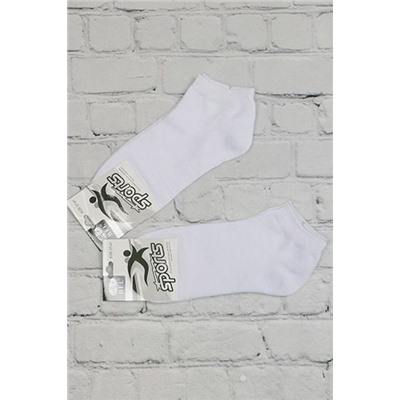 Носки женские Хлопок (короткие, белые) - упаковка 12 пар