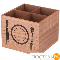 222-751 ПОДСТАВКА ДЛЯ СТОЛОВЫХ ПРИБОРОВ КОЛЛЕКЦИЯ VINTAGE HOME 15*15*12 СМ