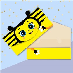 Конверт для денег формовой «Пчёлка», 17,5 × 9,5 см