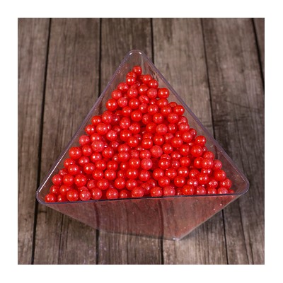 Сахарные шарики красные перламутровые 4 мм New, 50 гр