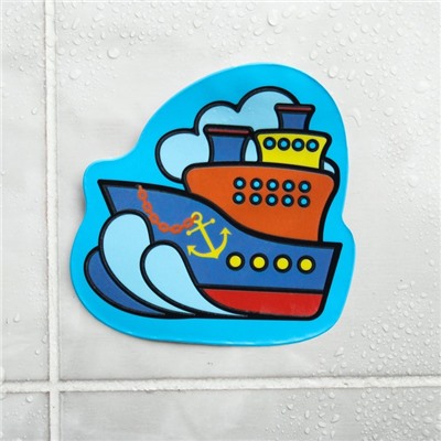 Наклейка для игры в ванной с водным слоем «Корабль»