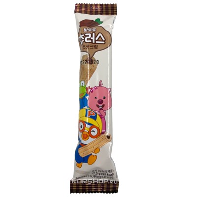 Печенье Pororo Чуррос с шоколадным вкусом Youyoung Global, Корея, 17,5 г. Срок до 23.12.2022.Распродажа