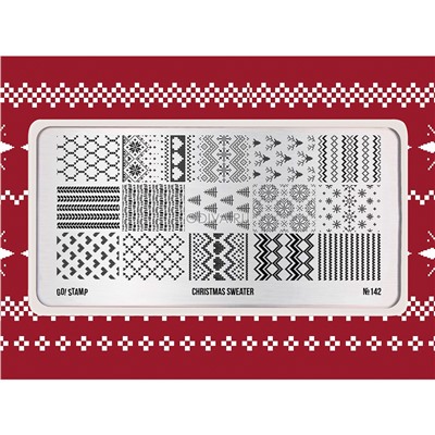 Go! Stamp, пластина для стемпинга №142 (Christmas Sweater)