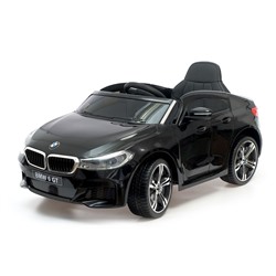 Электромобиль BMW 6 Series GT, цвет черный, EVA колеса, кожаное сидение 4351828