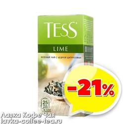 чай Tess "Lime" зелёный с цедрой цитрусовых 1,5 г*25 пак.