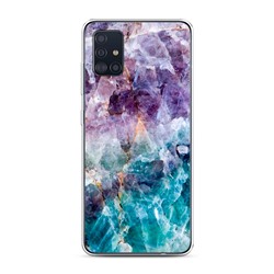 Силиконовый чехол Разноцветный мрамор на Samsung Galaxy A51