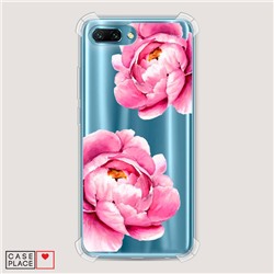 Противоударный силиконовый чехол Beautiful peonies на Honor 10