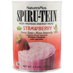 Nature's Plus, Spiru-Tein, энергетическая добавка с высоким содержанием протеина, со вкусом клубники, 1088 г (2,4 фунта)