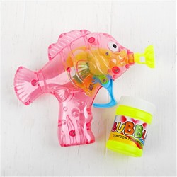 Мыльные пузыри «Рыбка-пистолет» со светом, 50 мл, цвета МИКС 728875