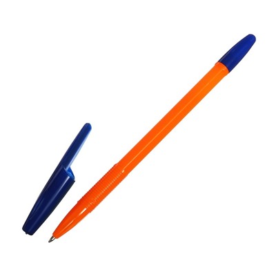 Ручка шариковая Office Style 820, узел 0.7 мм, чернила синие, корпус оранжевый неон