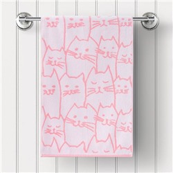 Полотенце махровое 70х130 Kittens (розовый) Гутен Морген