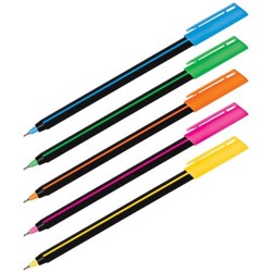 Ручка шариковая 0.7мм "Stick Soft Touch" синяя, корпус ассорти 19700/50BX Luxor