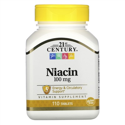 21st Century, Ниацин, 100 мг, 110 таблеток