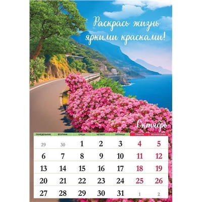 Календарь На пружине 1-блочный б/курсора