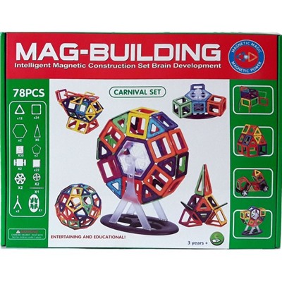 Магнитный конструктор Mag-building 78 деталей