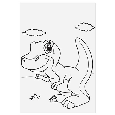 Наклейки с раскраской на обороте «Динозавры», 11 х 16 см