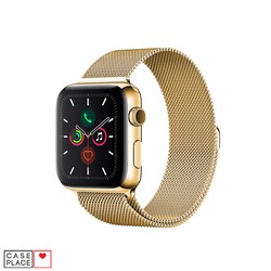 Металлический ремешок для Apple Watch 42/44 мм золотой Миланская петля