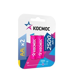 Аккум. Космос R06 2500 mAh BL2 1шт