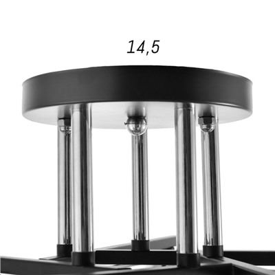 Люстра 1999/5 E27 60Вт черный+хром 55х55х25 см