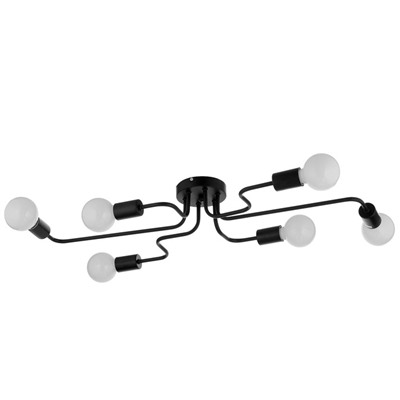 Люстра 53062/6 6х5Вт Е27 черный 84х45х14см