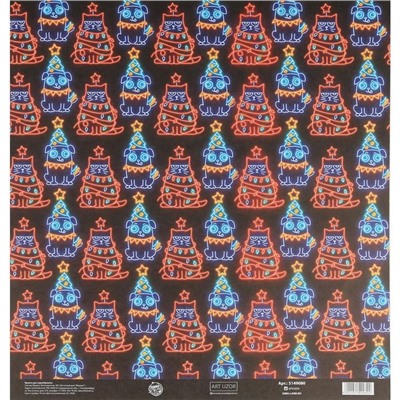 Бумага для скрапбукинга «Неоновый праздник», 30,5  × 32 см, 180 г/м