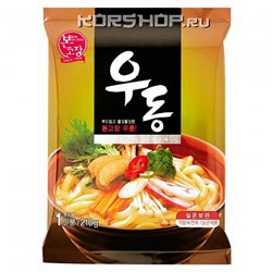 Лапша вареная Удон со вкусом скумбрии Mild Flavor Fresh Udon Hanilfood, Корея, 210 г Акция