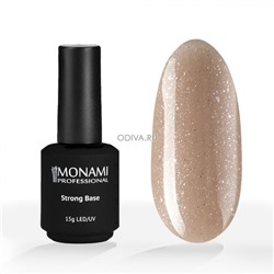 Monami, Strong Base - камуфлирующая база повышенной прочности (Hazel Shine), 15 гр