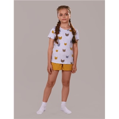Пижама для девочки Кошки арт.ПД-009-024